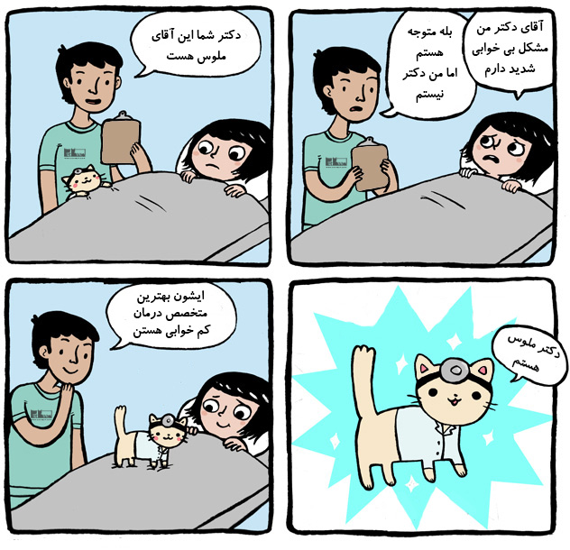 درمان کم خوابی توسط گربه ها